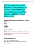 Georgia Conditioned Air &lpar;HVAC&rpar; &NewLine;Contractor Licensing Examination &NewLine;Practice Questions And Correct &NewLine;Answers &lpar;Verified Answers&rpar; Plus &NewLine;Rationales 2026 Q&A &vert; Instant &NewLine;Download Pdf 