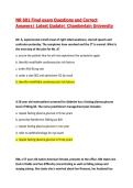NR 601 Final exam Questions and Correct Answers&vert; Latest Update&vert; Chamberlain University