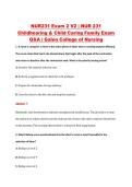 NUR231 Exam 2 V2 &vert; NUR 231 &NewLine;Childbearing & Child Caring Family Exam &NewLine;Q&A &vert; Galen College of Nursing 