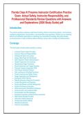 Florida Class K Firearms Instructor Certification Practice&NewLine;Exam&colon; Actual Safety&comma; Instructor Responsibility&comma; and&NewLine;Professional Standards Review Questions with Answers&NewLine;and Explanations &lpar;2026 Study Guide&rpar; pdf