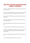 AMP Test for EFDA &ndash; Complete Practice Questions with Correct Answers for Exam Preparation