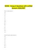 NIHSS - Group A Questions with verified Answers 2026&sol;2027