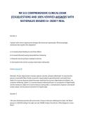 NR 511 COMPREHENSIVE CLINICAL EXAM&NewLine;&lpar;CEA&rpar;QUESTIONS AND 100&percnt; VERIFIED ANSWERS WITH&NewLine;RATIONALES GRADED A&plus; 2026&excl;&excl;&excl; REAL