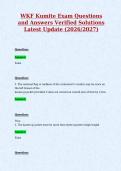 WKF Kumite Exam Questions&NewLine;and Answers Verified Solutions&NewLine;Latest Update &lpar;2026&sol;2027&rpar;