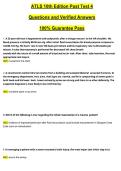 ATLS 10th Edition Post Test 4 Questions and Verified Answers &lpar;2026 &sol; 2027&rpar; 100&percnt; Guarantee Pass&NewLine;
