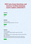 WKF kata Exam Questions and&NewLine;Answers Verified Solutions&NewLine;Latest Update &lpar;2026&sol;2027&rpar;