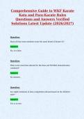Comprehensive Guide to WKF Karate&NewLine;Kata and Para-Karate Rules&NewLine;Questions and Answers Verified&NewLine;Solutions Latest Update &lpar;2026&sol;2027&rpar;
