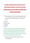 Georgia Conditioned Air Contractor Class I &NewLine;Examination Questions and Correct Answers &NewLine;&lpar;Verified Answers&rpar; Plus Rationales 2026 Q&A &vert; &NewLine;Instant Download Pdf 