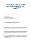 NY LIFE INSURANCE EXAM REVIEW&NewLine;QUESTIONS AND ANSWERS 2026&NewLine;ACTUAL&excl;&excl;&excl;