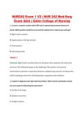 NUR242 Exam 1 V2 &vert; NUR 242 Med-Surg &NewLine;Exam Q&A &vert; Galen College of Nursing