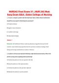 NUR242 Final Exam V1 &vert; NUR 242 Med&NewLine;Surg Exam Q&A &vert; Galen College of Nursing