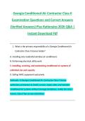 Georgia Conditioned Air Contractor Class II &NewLine;Examination Questions and Correct Answers &NewLine;&lpar;Verified Answers&rpar; Plus Rationales 2026 Q&A &vert; &NewLine;Instant Download Pdf 