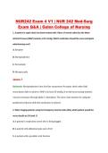 NUR242 Exam 4 V1 &vert; NUR 242 Med-Surg &NewLine;Exam Q&A &vert; Galen College of Nursing 