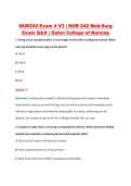 NUR242 Exam 4 V3 &vert; NUR 242 Med-Surg &NewLine;Exam Q&A &vert; Galen College of Nursing 