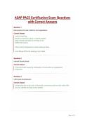 ASAP PACE Certification Exam Questions with Correct Answers&NewLine;