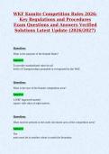 WKF Kumite Competition Rules 2026&colon;&NewLine;Key Regulations and Procedures&NewLine;Exam Questions and Answers Verified&NewLine;Solutions Latest Update &lpar;2026&sol;2027&rpar;