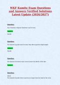 WKF Kumite Exam Questions&NewLine;and Answers Verified Solutions&NewLine;Latest Update &lpar;2026&sol;2027&rpar;