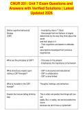CNUR 201&colon; Unit 7 Exam Questions and&NewLine;Answers with Verified Solutions &vert; Latest&NewLine;Updated 2026