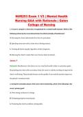 NUR253 Exam 1 V1&ndash;V3 &vert; Mental Health Nursing &vert; Galen College of Nursing &vert; Q&A with Rationale &lpar;NUR 253 Exam 1&rpar;