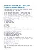NSCA CPT PRACTICE QUESTIONS AND CORRECT VERIFIED ANSWERS