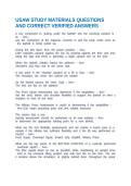 USAW STUDY MATERIALS QUESTIONS AND CORRECT VERIFIED ANSWERS