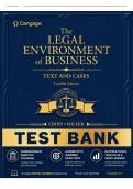 Test Bank for The Legal Environment of Business&colon; Text and Cases&comma; 12th Edition &lpar;Cross & Miller&comma; 2024&rpar; &vert; All Chapters 1&ndash;28 Covered