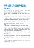 SAFE WEIGHT TRAINING QUIZ &lpar;100&percnt;&rpar; QUESTIONS AND CORRECT VERIFIED ANSWERS