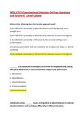 WGU C715 Organizational Behavior OA Prep Questions and Answers&vert; Latest Update