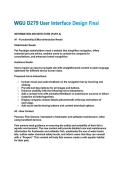 WGU D279 User Interface Design Final 2026 latest update