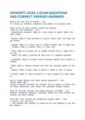 CROSSFIT LEVEL 1 EXAM QUESTIONS AND CORRECT VERIFIED ANSWERS