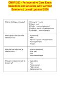 CNUR 203 - Perioperative Care Exam&NewLine;Questions and Answers with Verified&NewLine;Solutions &vert; Latest Updated 2026