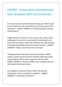 LPN&lpar;RN&rpar; &ndash; Jurisprudence Exam Kentucky Exam Questions With Correct Answers