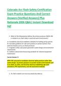 Colorado Arc Flash Safety Certification &NewLine;Exam Practice Questions And Correct &NewLine;Answers &lpar;Verified Answers&rpar; Plus &NewLine;Rationale 2026 Q&A&vert; Instant Download &NewLine;Pdf 