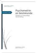 Hoorcollege en Literatuur samenvatting Psychometrie en Besliskunde &vert; Pedagogische wetenschappen &vert; Radboud Universiteit &vert;