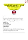 AIN3701 &ndash; AUTOMATION AND DATA ANALYSIS  EXAM QUESTIONS AND CORRECT VERIFIED  ANSWERS WITH RATIONALES  100&percnt; GUARANTEED PASS&excl;&excl;