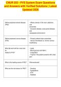 CNUR 203 - PVS System Exam Questions&NewLine;and Answers with Verified Solutions &vert; Latest&NewLine;Updated 2026