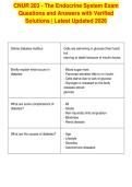 CNUR 203 - The Endocrine System Exam&NewLine;Questions and Answers with Verified&NewLine;Solutions &vert; Latest Updated 2026