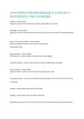 Anatomy and Physiology 1 Exam 1 Questions and Answers &vert; Comprehensive Practice Exam with Verified Solutions