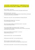 Anatomy and Physiology 2 Midterm Exam Questions with 100&percnt; Correct Answers &lpar;2025&rpar; &ndash; Complete Exam Prep Study Guide