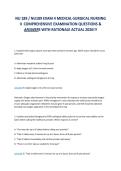 NU 189 &sol; NU189 EXAM 4 MEDICAL-SURGICAL NURSING&NewLine;II COMPREHENSIVE EXAMINATION QUESTIONS &&NewLine;ANSWERS WITH RATIONALE ACTUAL 2026&excl;&excl;&excl;&NewLine;