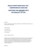 RELIAS DYSRHYTHMIA BASIC TEST -&NewLine;COMPREHENSIVE EXAM 2026&NewLine;QUESTIONS AND ANSWERS WITH&NewLine;RATIONALES&excl;&excl;&excl; ACTUAL