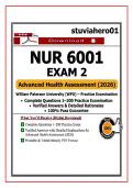 NUR 6001 Exam 2 &ndash; Advanced Health Assessment &lpar;2026&rpar;&colon; Complete 200-Q Practice Examination with NGN Case Scenarios & Rationales &vert; William Paterson University &lpar;WPU&rpar;
