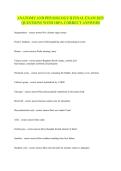 Anatomy and Physiology II Final Exam 2025 &vert; Complete Exam Questions with 100&percnt; Correct Answers &vert; Study Guide