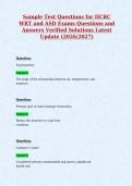 Sample Test Questions for IICRC&NewLine;WRT and ASD Exams Questions and&NewLine;Answers Verified Solutions Latest&NewLine;Update &lpar;2026&sol;2027&rpar;