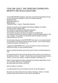 COUC 506 QUIZ 2&comma; THE CHRISTIAN COUNSELOR-S MINISTRY AND ROLES QUESTIONS