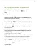 Nur 103 Final Exam questions and answers latest&NewLine;update Graded A&plus;&NewLine;What are the different types of learning style&quest; -Visual&NewLine;Auditory&NewLine;Kinesthetic&NewLine;Kinesthetic learning style -the tendency to prefer demonstrations and&NewLine;physical activity involving bodily mo