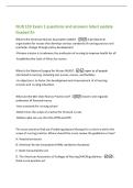 NUR 103 Exam 1 questions and answers latest update&NewLine;Graded A&plus;&NewLine;What is the American Nurses Association &lpar;ANA&rpar;&quest; --A professional&NewLine;organization for nurses that develops various standards of nursing practice and&NewLine;promotes change through policy development&NewLine;-P