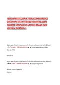 HESI PHARMACOLOGY FINAL EXAM PRACTICE  &NewLine;QUESTIONS WITH VERIFIED ANSWERS &lpar;100&percnt;  &NewLine;CORRECT VERIFIED SOLUTIONS&rpar; BRAND NEW &NewLine;VERSION&period; GRADED A&plus;