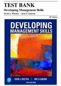 Test Bank for Developing Management Skills &lpar;10th Edition&rpar; by David A&period; Whetten
