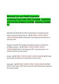 Maryland Life and Health Insurance  &NewLine;Licensing Final Exam With Complete Questions &NewLine;and Correct Answers &lpar;verified answers&rpar; Graded &NewLine;A&plus;